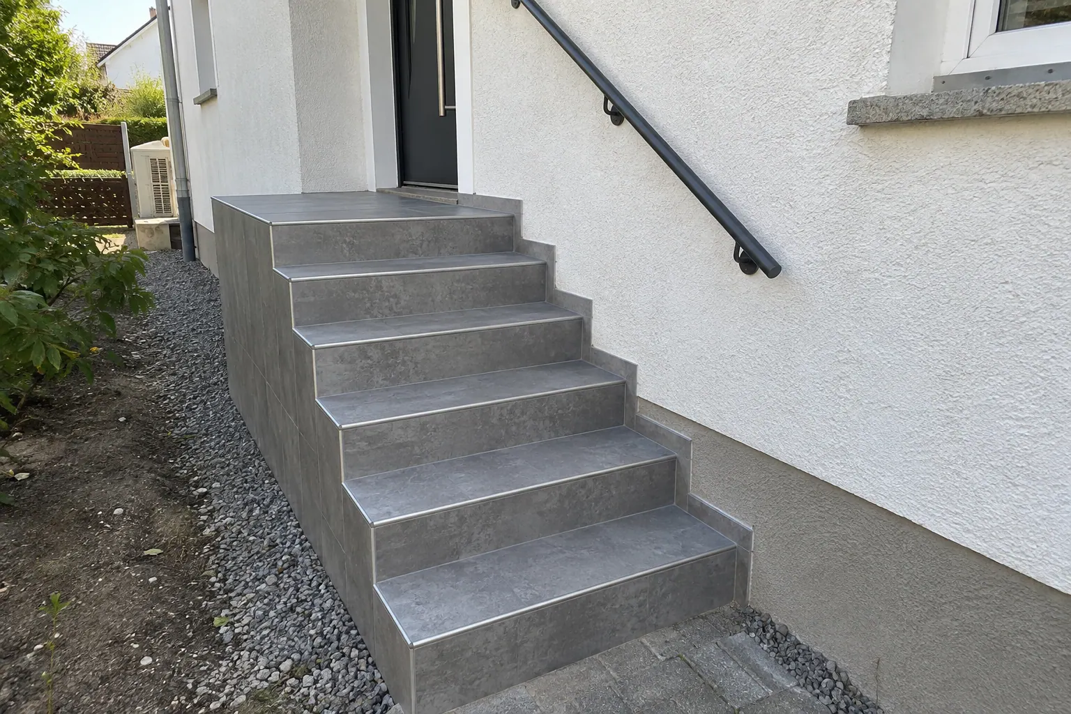 Außentreppe – rutschfest neu belegt