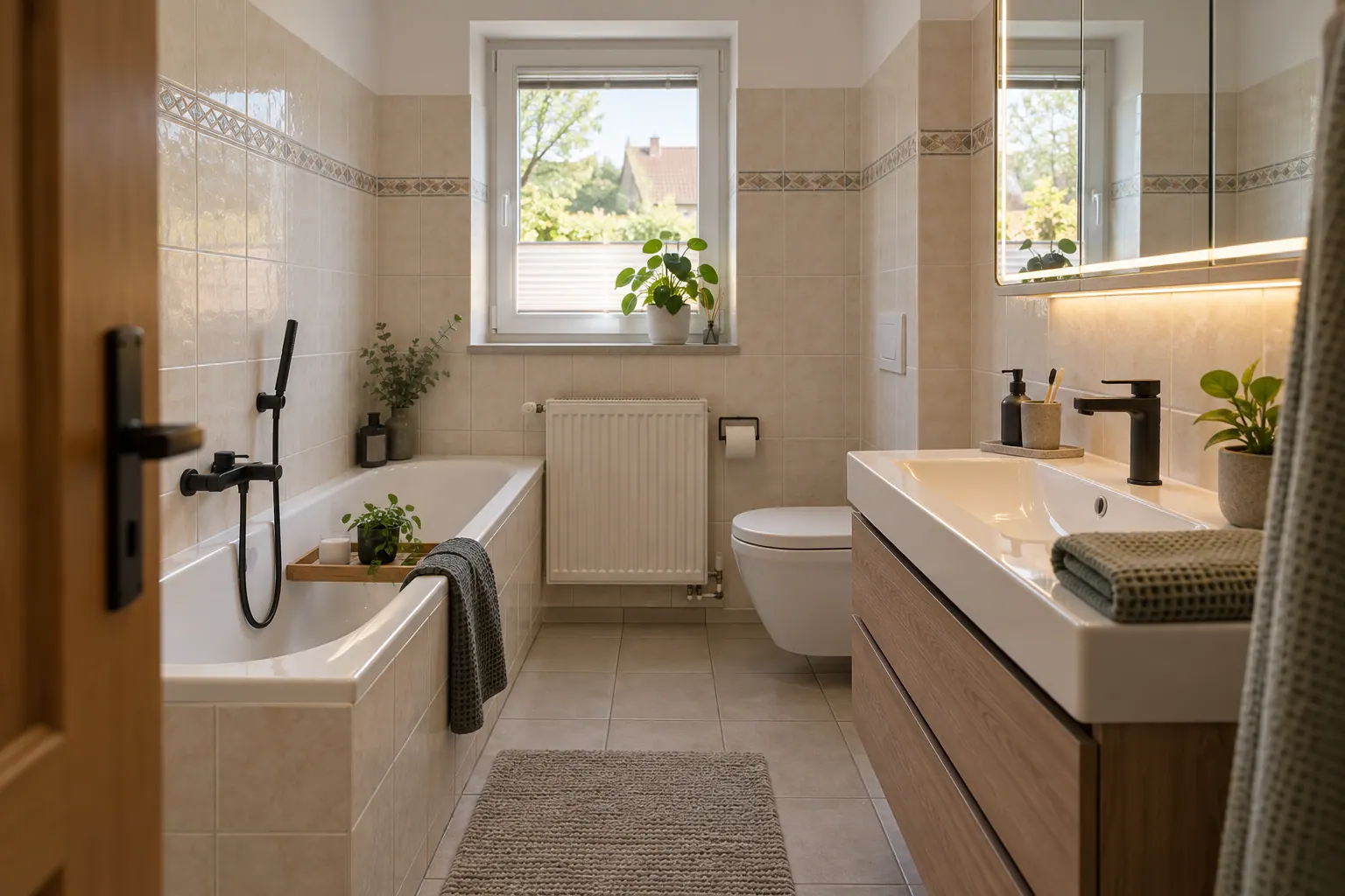 Badezimmer aus den 90ern – rundum erneuert
