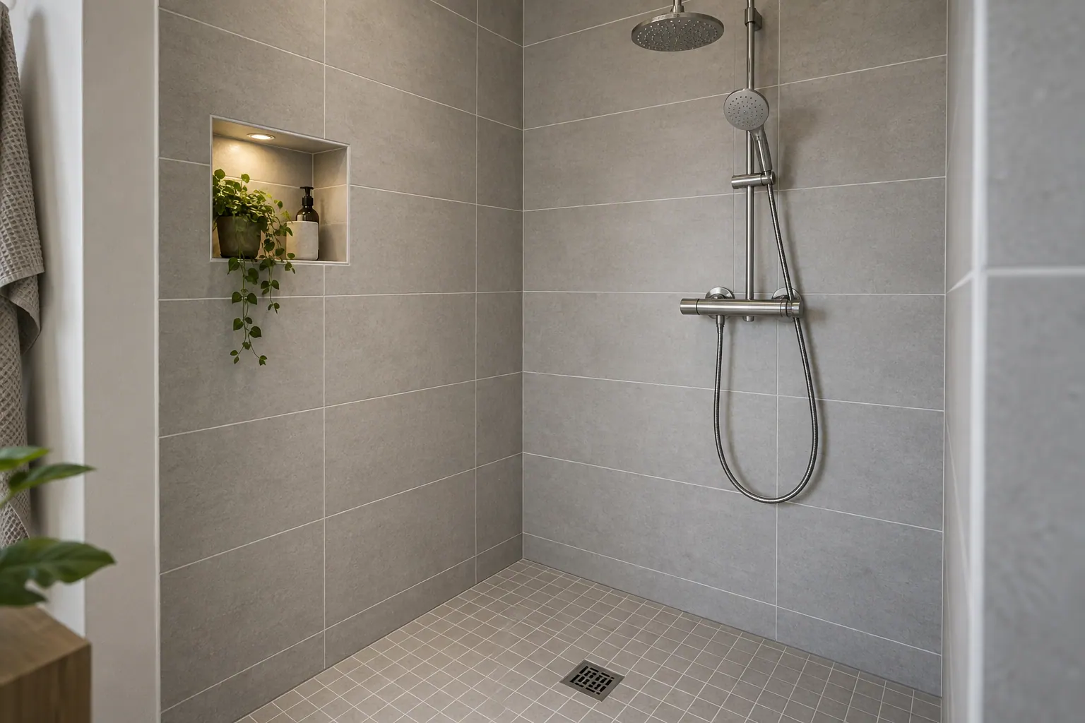 Dusche – Schimmel entfernt, Fugen neu