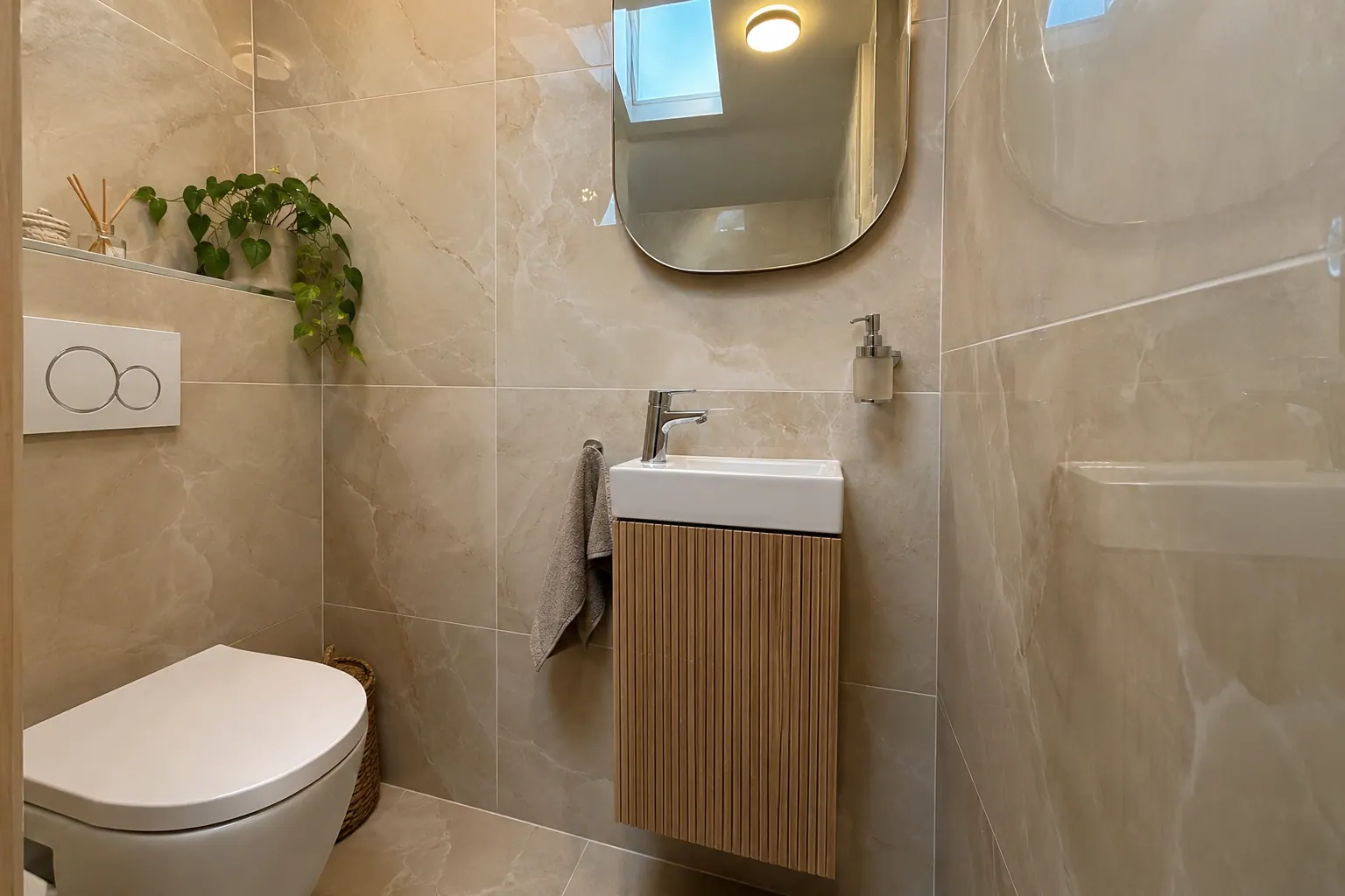 Gäste-WC – Waschtisch-Ecke erneuert