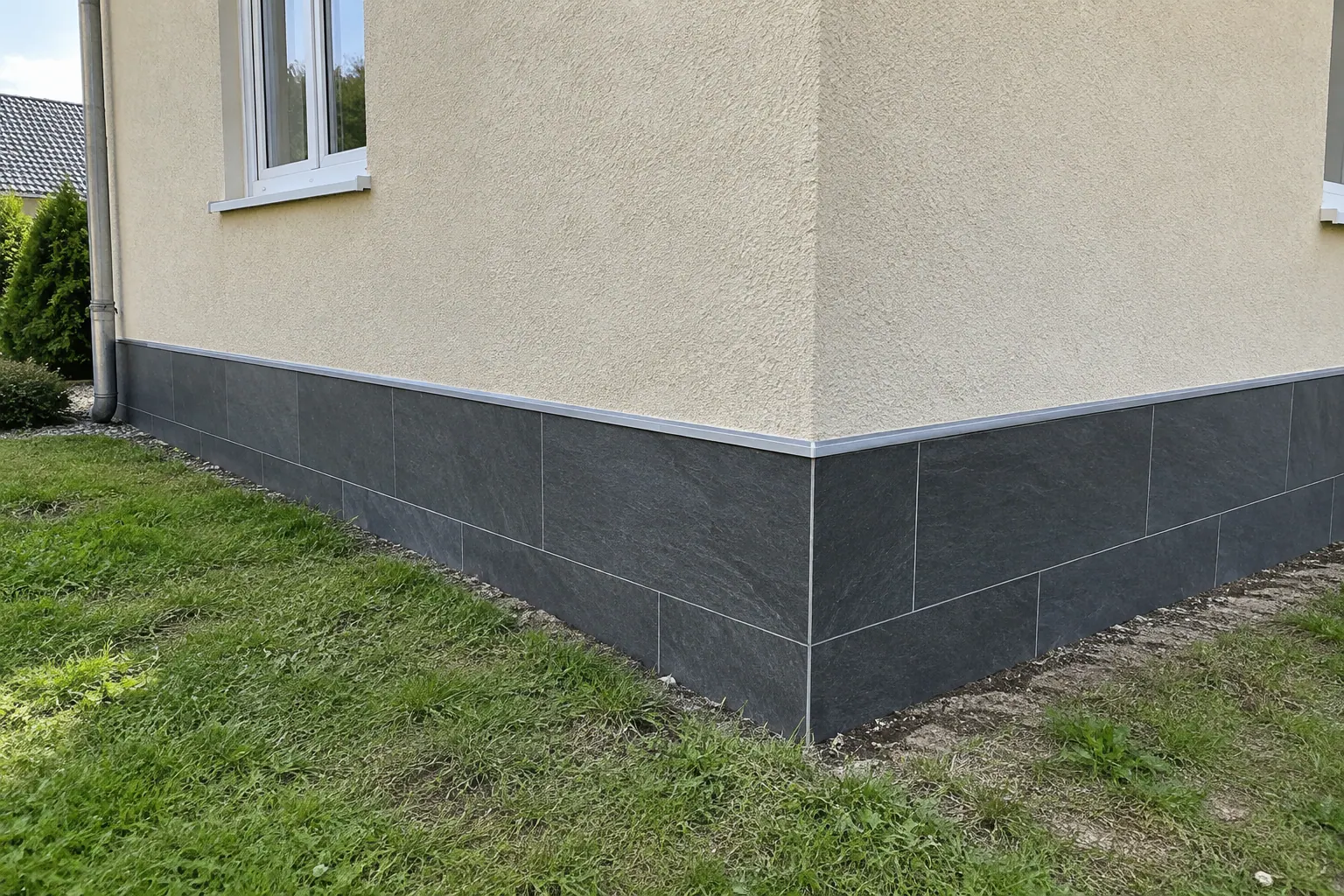 Fassadensockel – saniert und verkleidet